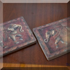 K10. Set of elephant placemats. - $